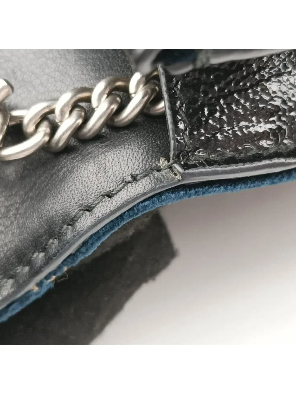Gucci Dionysus Navy Velour Shoulder Bag